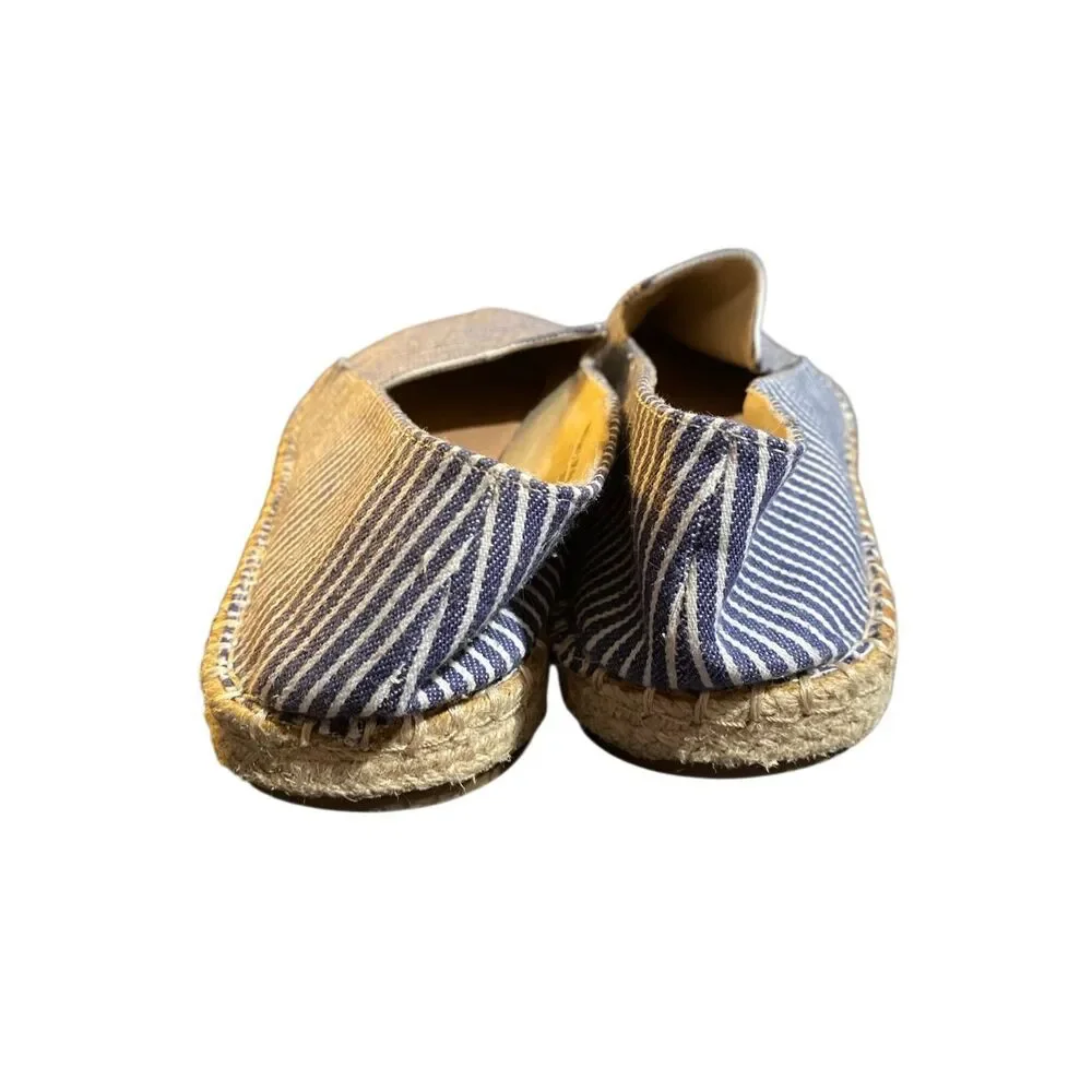 NWOT time and tru women’s blue striped slip on espadrille shoes 11